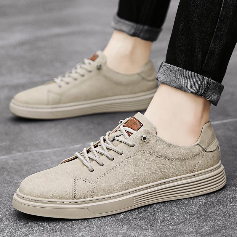 Fashion Genuine Leather Italian Casual Shoes Men's Lace Up Oxford Shoes Outdoor Jogging Shoes Office Men's Dress Shoes Large Size 36-45