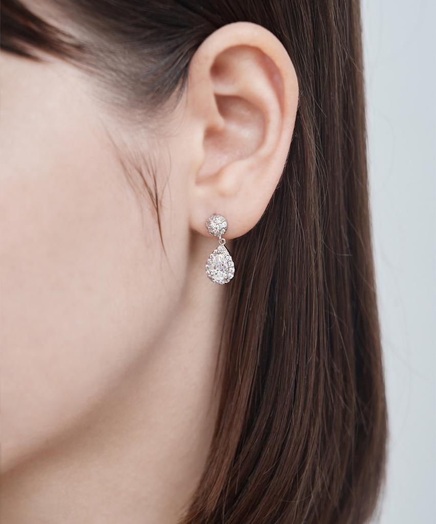 Geigerjewelry 18K Gf Moissanite Teardrop Earrings Gi8Kpee082