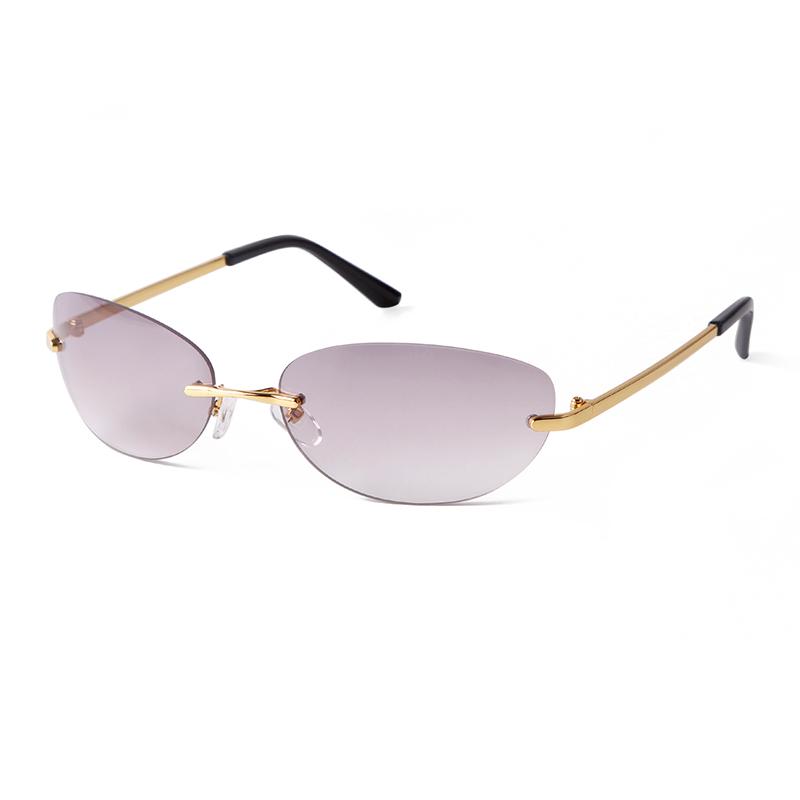 Y2K Oval Sunglasses for Women Men Futurist Frameless Sun Glasses Cycling Sports Glasses S8765