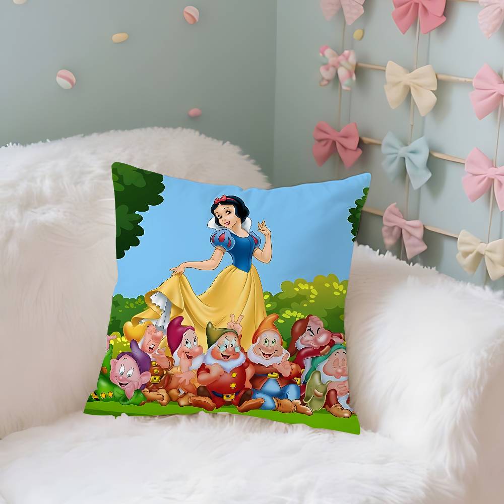 Classic Anime SsnowWhiteS Cute Case Plush Fabric Soft Pillowcase Double Sided Print Cushion Cover Household Gifts