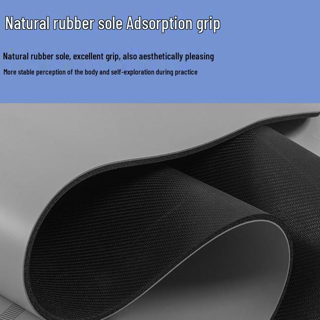 Non-Slip PU Natural Rubber Yoga Mat - Thick, Soundproof & Sweat-Absorbing for Men & Women