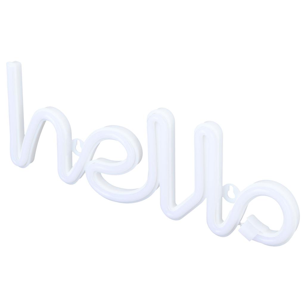 LED Neonschild Hallo Buchstaben Neonlicht Wanddeko für Hochzeitsfeier USB/Batteriebetrieben