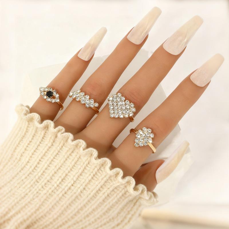European and American Geometric Creative Ring Set of 30 Pieces, Personalized Irregular Design Women's Ring