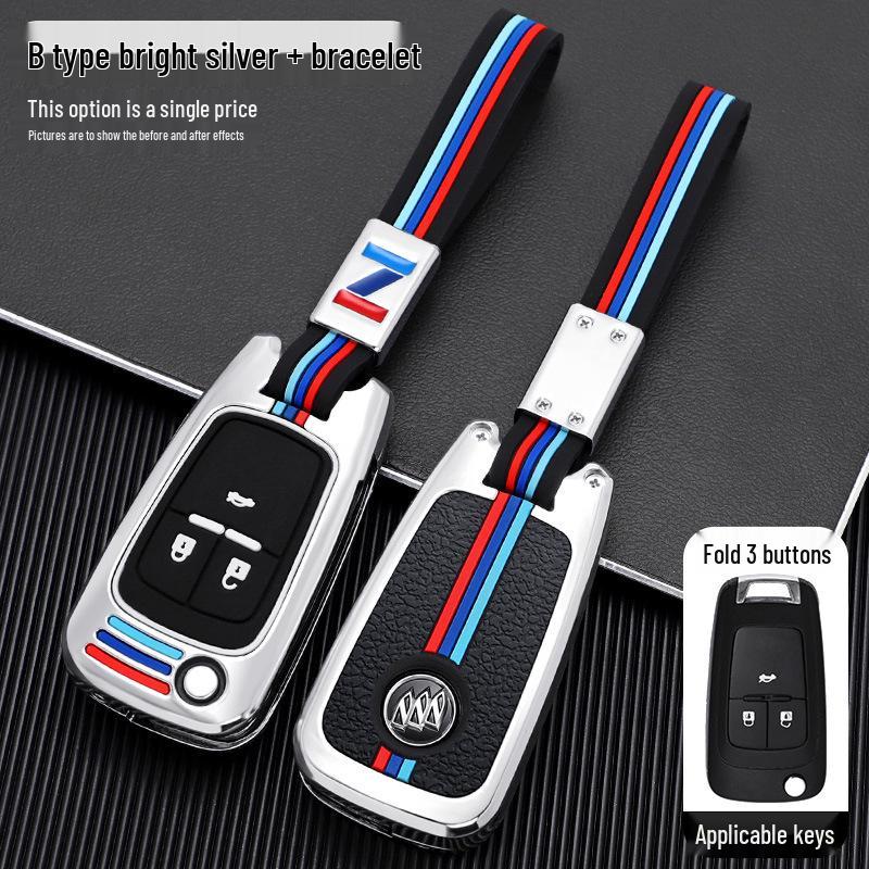 Buick Car Key Case Cover for Models: New Excelle, Verano, GT, Velite, Envision, Enclave, GL8, LaCrosse, GL6, Encore
