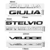 3D ABS Car letter Badge Sticker Logo Rear Trunk Emblem Auto Accessories For Alfa Romeo 147 156 Q2 Q4 Ti Veloce Giulia Stelvio fw6