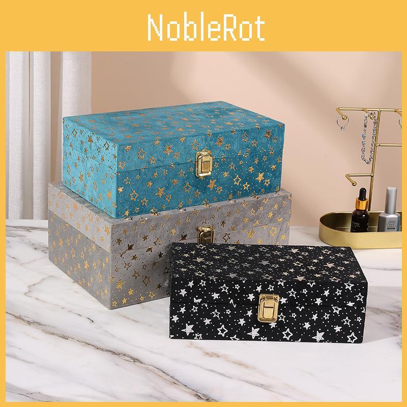 Desktop Wooden Storage Box With Cover For Dustproof Living Room Organizer Office