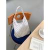 New casual polka dot bag women's cotton cloth trend original large-capacity tote bag lazy commuter shoulder bag women