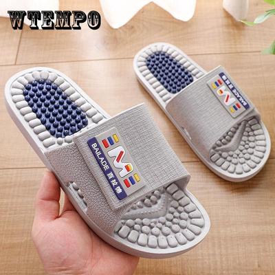 Summer Men's Foot Acupoint Massage Pedicure Slippers Home Bathroom Non-slip Deodorant Couple Leisure Indoor Sandals