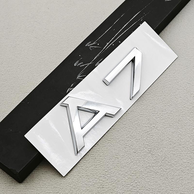 3D ABS Chrome Black Logo A7 A8 Emblem Car Rear Trunk Badge Sticker Decals For Audi A7 A8 4G 4K D4 D5 Auto Decorative Accessories