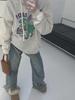 Women's Korean Style Plush Hooded Sweatshirt - Loose Fit for Autumn and Winter