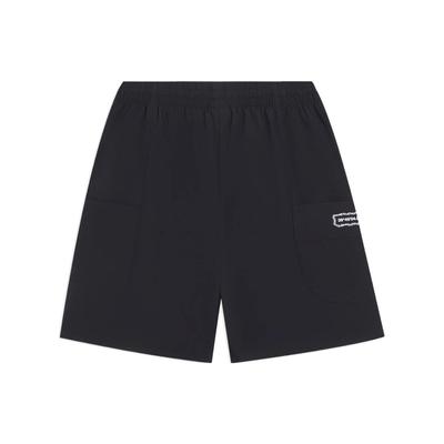 Badfive Camouflage Letter Print Loose Sports Shorts Men Bottoms Black AKSS601-1