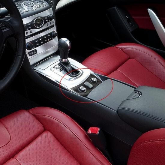 Kohlefaser Innenraum Sitzheizung Knopf Abdeckung Zierleiste Für Infiniti G37 Limousine 10-13