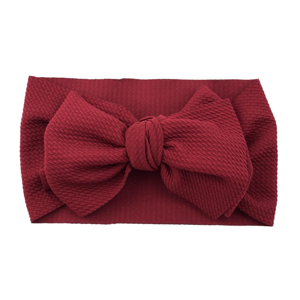 Solid Color Bowknot Baby Headband Sweet Headwear Kids Girls Boutique Elastic Protect Turban Headand Baby Hair Style Accessories