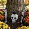 Halloween Gruselige Dekorationen Dekoration, Plastik Skelett Hand Gartenpfahl, Realistischer Knochen Requisit für Außen Langlebige Dekor Garten Dekor, Party