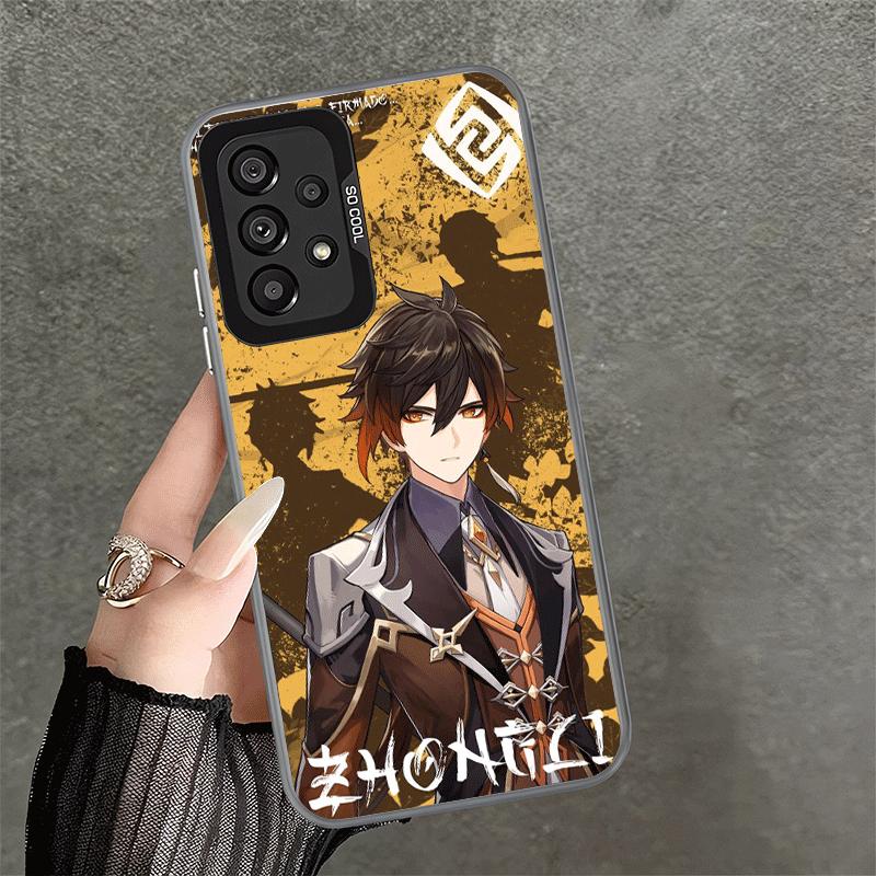 Genshin Impact Zhongli Shockproof Phone Case for Samsung A17 A16 A15 A14 A37 A57 A36 A56 A26 A35 A55 A25 A34 A54 A24 A13 A23 A33