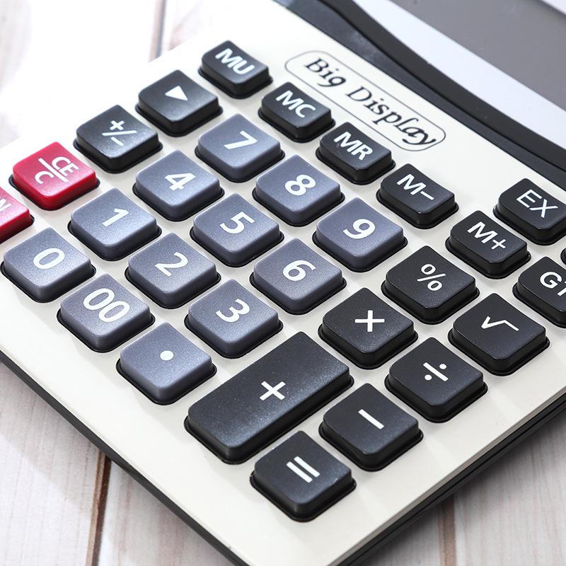 Velká 12místná stolní finanční kalkulačka DM1200v s 12místnou obrazovkou pro kancelářské účetnictví