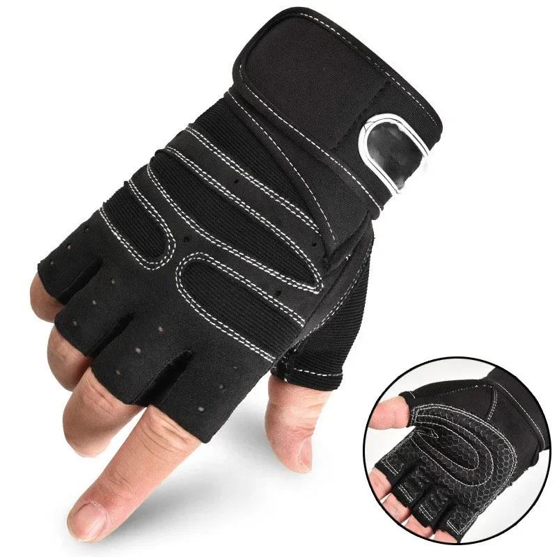 Fitness Half Finger Gloves Wrist Guard Sports Dumbbell Riding Non Slip Exercise Training Cycling Workout Glove for Men Women