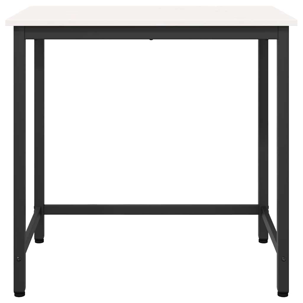 White Table 80 x 50 x 77 cm Engineered Wood and Steel
