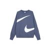 Herren Swoosh Ft Crew Großes Logo Druck Strick Rundhals Pullover Blau DD6097-437