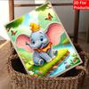 Disney Pearl Painting SetA Little Elephant with Pearl Trimming By A Forest Stream Home Wall Decoration Handmade Gift