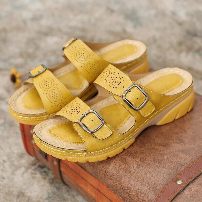 Plus Size Shoes for Women 35-43 Summer Fashion Comfortable Slip On Slippers Platform Wedges Non-slip Flats Sandals