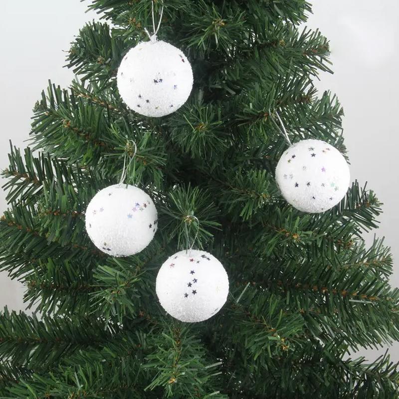 Christmas Tree Snowball Decoration White Foam Balls for Festival Ceiling Party Holiday Shop Decoration Supplies