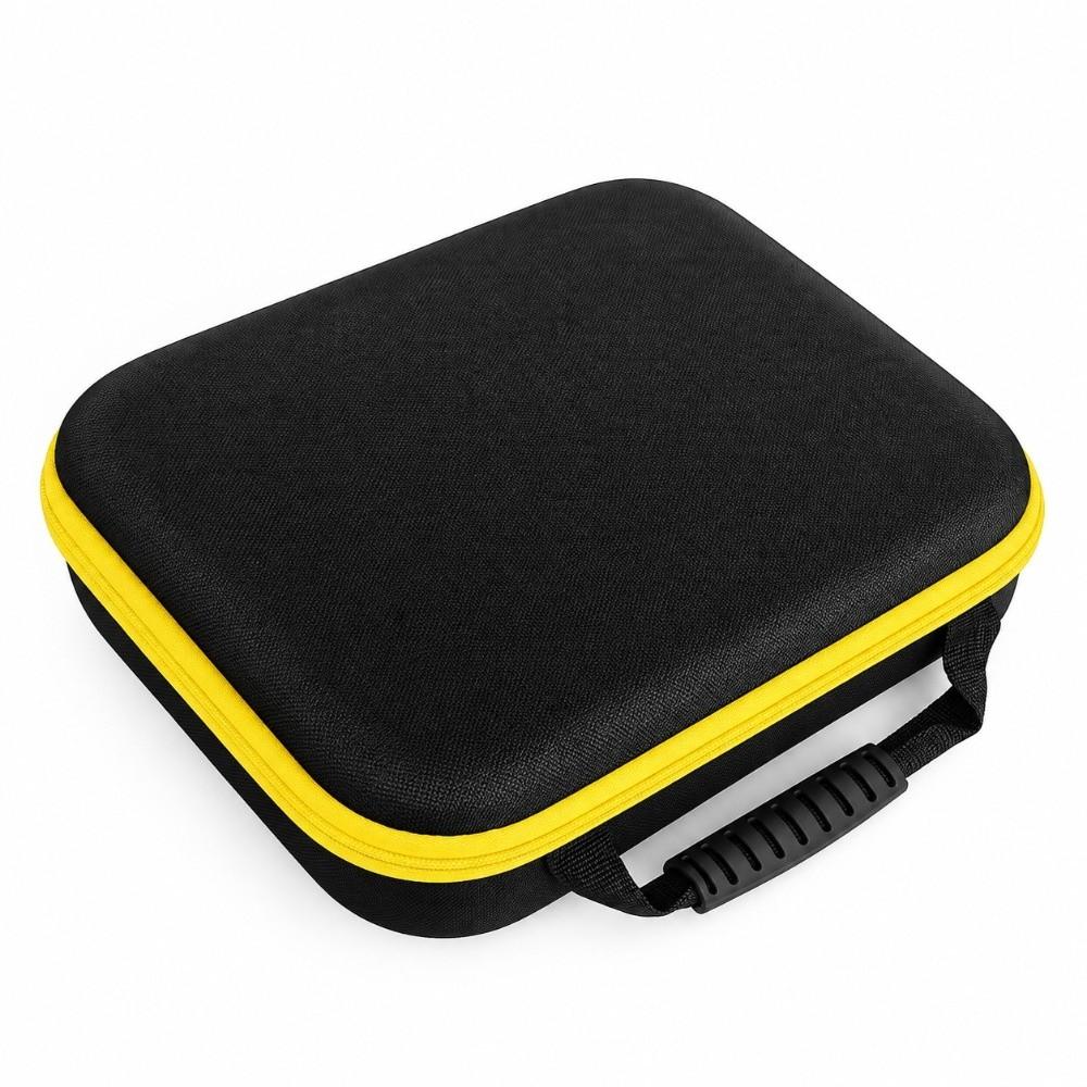 Square Shape Hard EVA Case Yellow Border Tool Box Organizer Outdoor Working