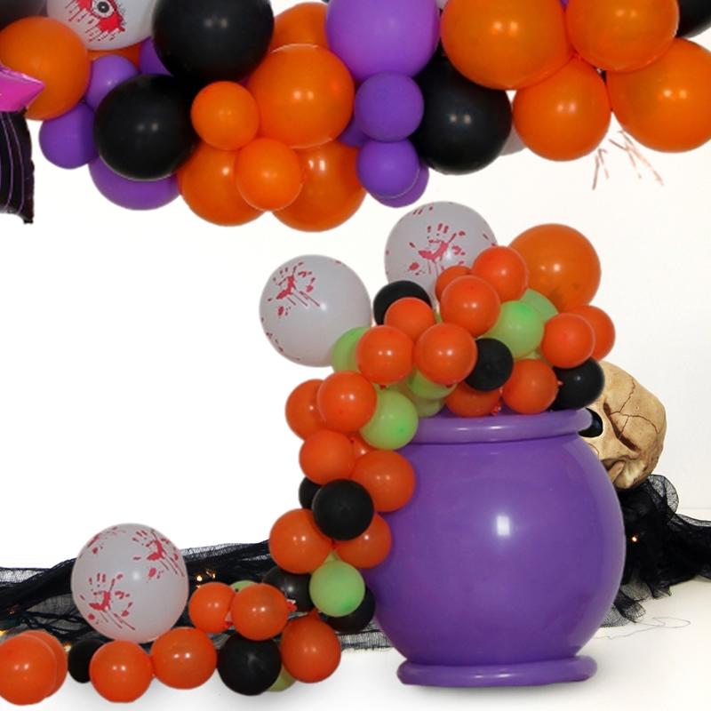 97 STÜCKE/Set DIY Langlebige Hexenkesselform Partydekorationen Hintergrundballons Horror Halloween