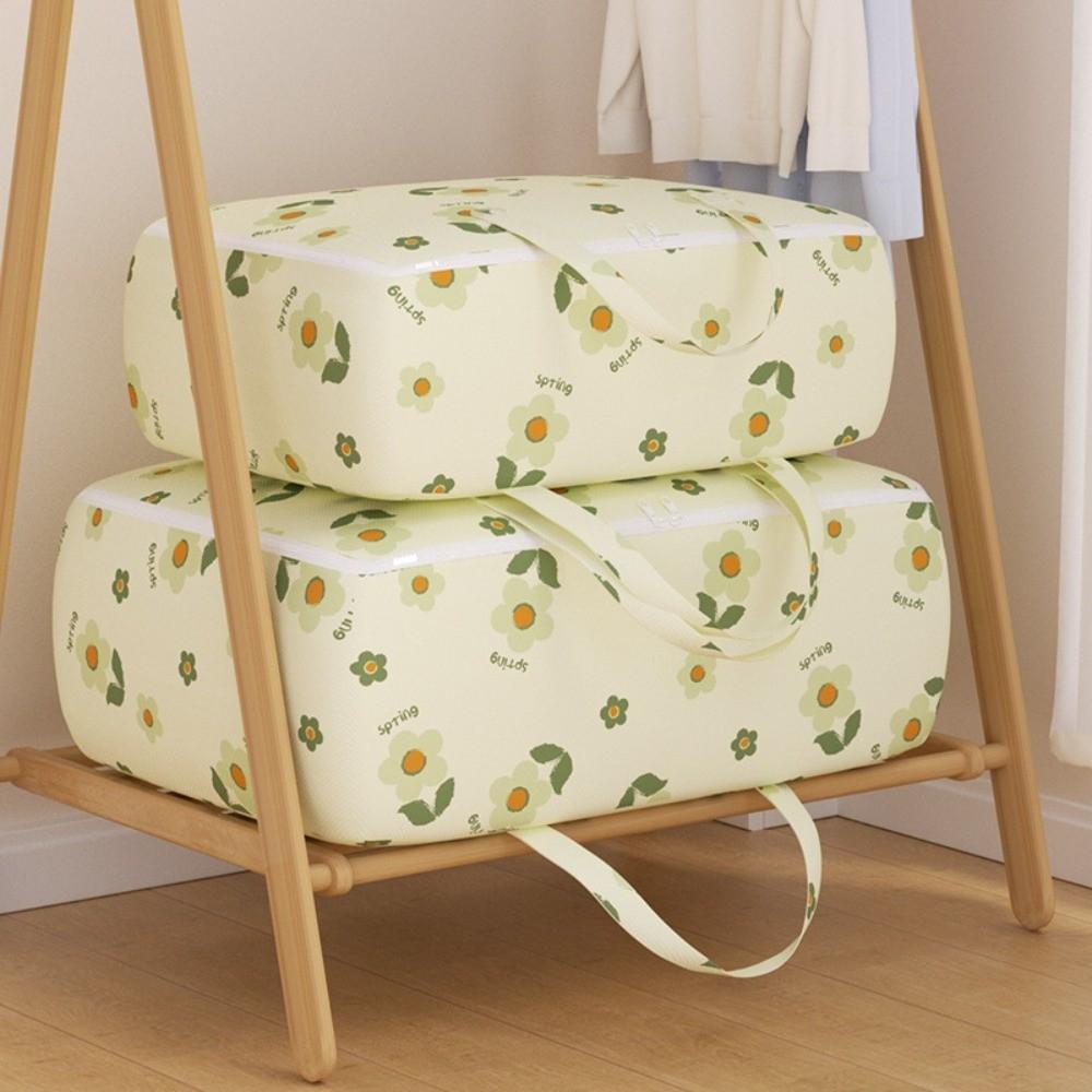 Durable Print Quilt Storage Bag Non-Woven Large-capacity Packing Bag Foldable Portable Moving Bag Household