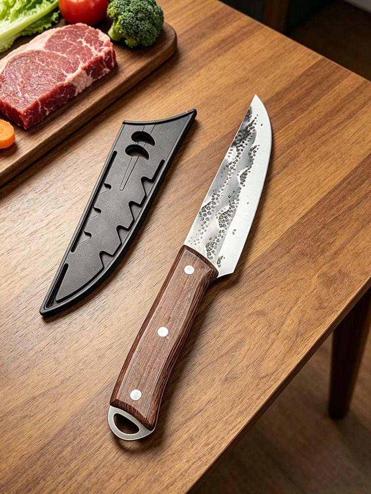 Stainless Steel Boning Knife Ultra Sharp Curved Blade Kitchen Knife for Meat, Poultry, Fish Deboning & Trimming 1