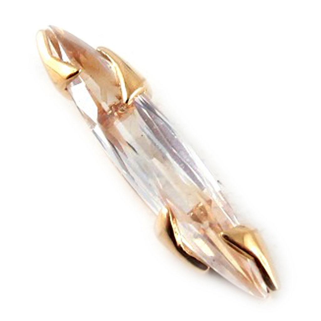 Les Trésors De Lily [D9541] - White 'Delicate' Gold Plated Pendant