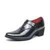 Large Size 46 Pointed Low-top Retro Leather Shoes Men's High Heels Increase by 6 Cm Business Dress Wedding Shoes Men