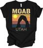 Moab Utah Vintage Sunset Arches Adventure Outdoors Retro Travel T-Shirt