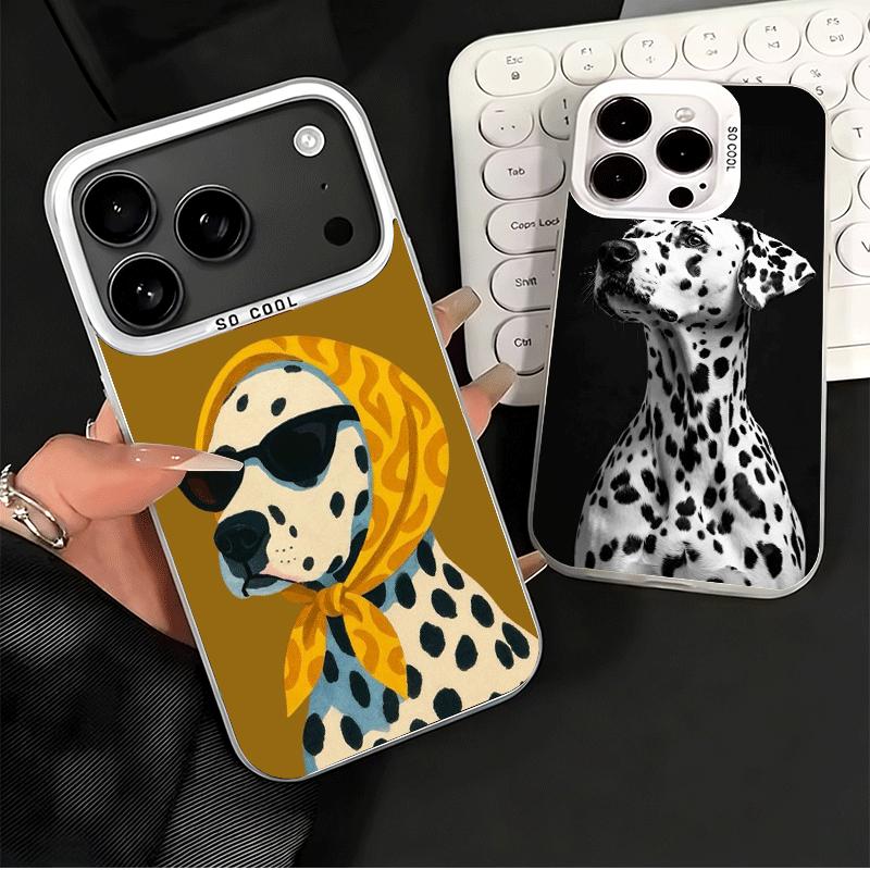 Dalmatian Cute Dog Soft Phone Case for iPhone 15 16 17 Pro Max 17Air 16E 14 Plus 13 12 Mini Shockproof Cover Back Shell
