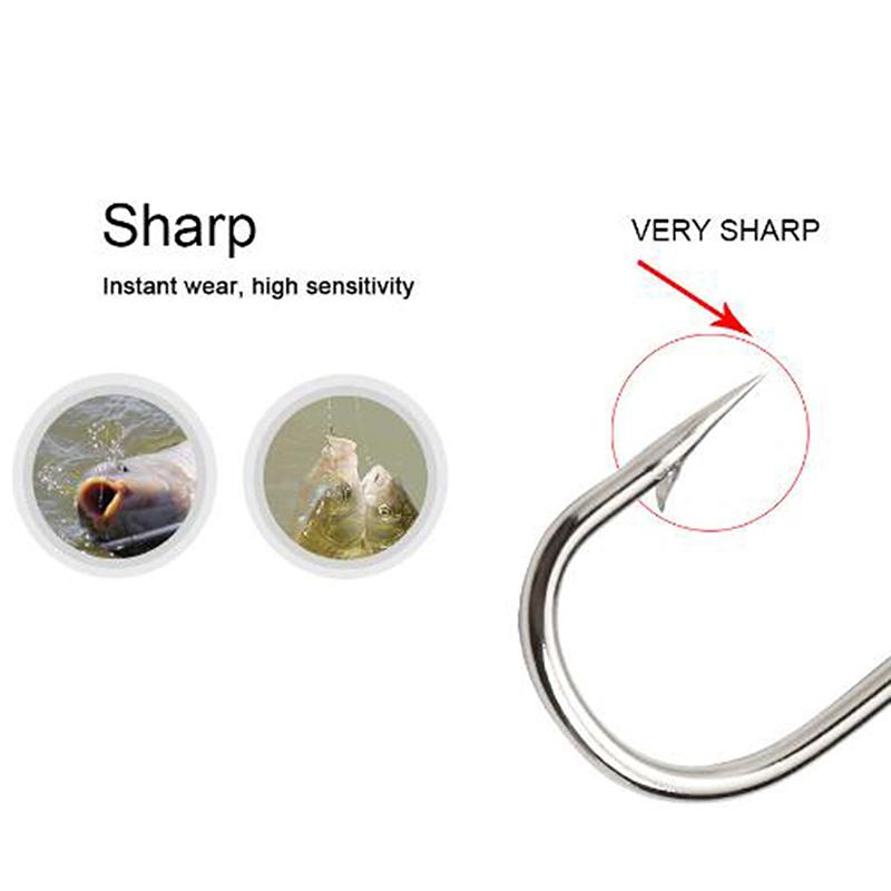 100pcs/lot Lure High Carbon Steel Hooks Carp Hand Fishing Hooks Barbed Fishhook With Ring Fishing Accessories