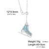 Crystal Ice Skate Shoes Necklace for Women Infinity Love Pendant Rhinestone Zircon Charms Romantic Jewelry Ice Skater Gifts