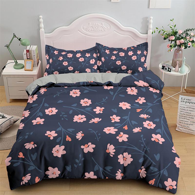 Botanical Leaves Floral Print Duvet Cover Queen King Size Bedding Set Soft Geometric Pattern Quilt Cover With 2 Pillowcases