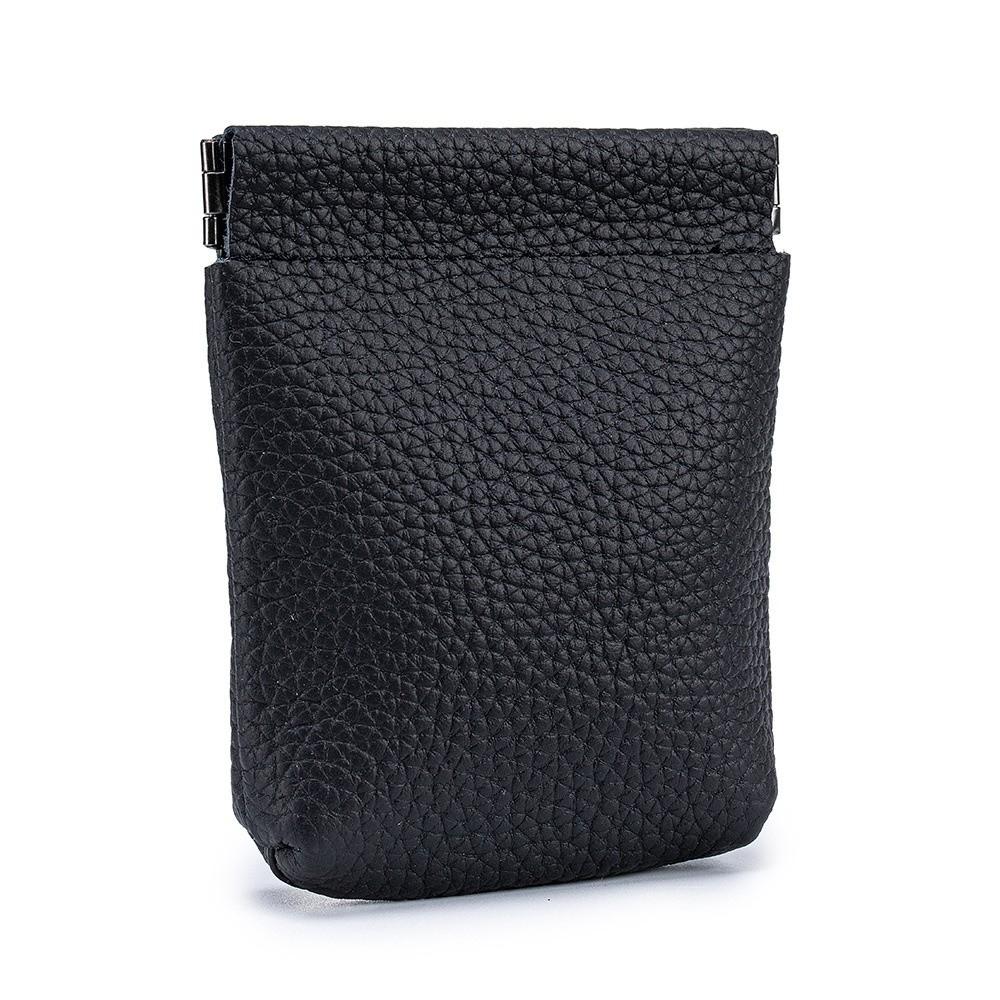 Portable Self-closing Mini Coin Purse Leather Solid Color Small Wallet Wallet Bag Men