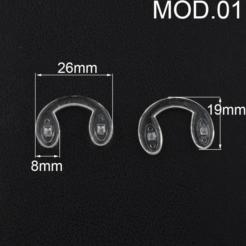 10pcs U Shape Silicone Conjoined Eyeglass Soft Nose Pads for Glasses Anti-Slip Insert Nose Pad