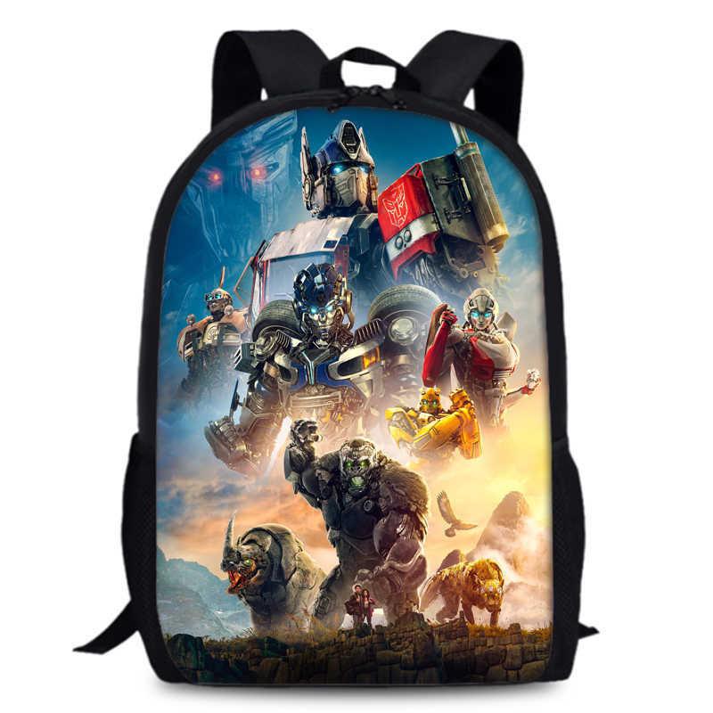 Transformers One 15-inch Durable Polyester Backpack For Students Unisex School Bag