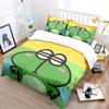 Cartoon Frog Stands In Nature Print Bedding Set 1 Duvet Cover 2 Pillowcases For Adult And Children Luxury Gift Full Size