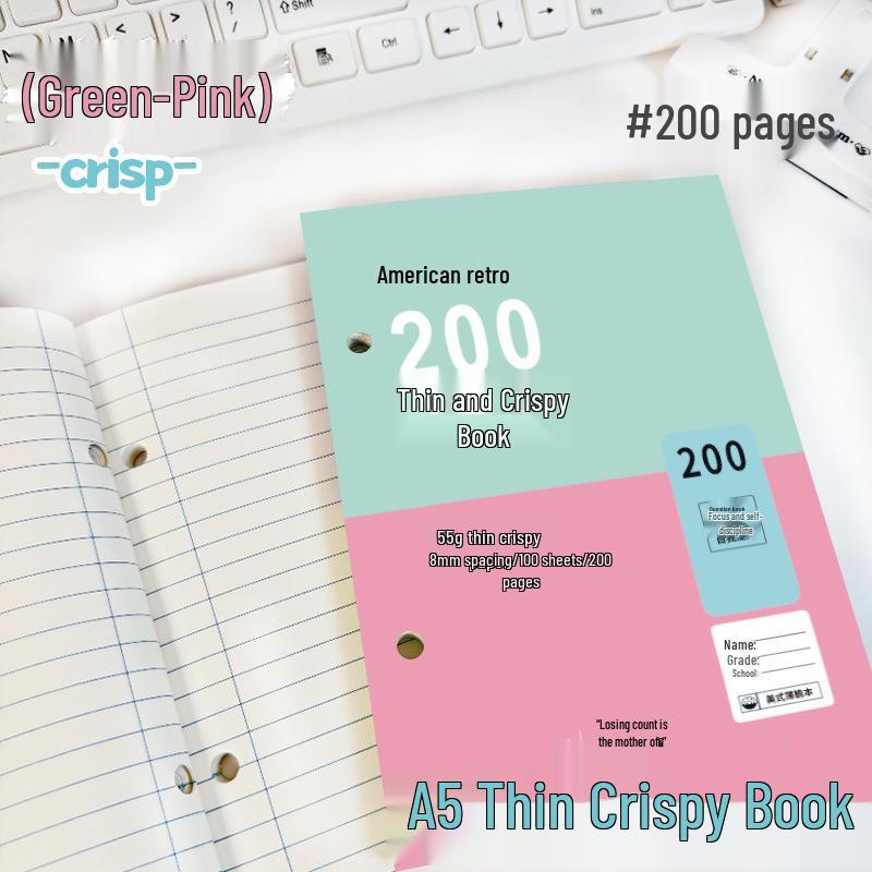 A5 Thin & Crispy Notebook: High-Value Journal for Daily Practice, Ideal for Junior/Senior High & Postgraduate Exam Prep