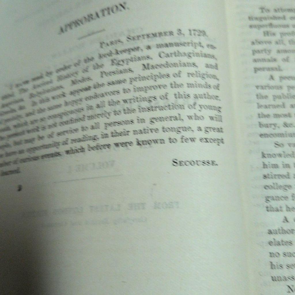 [USED] Rollin's Ancient History 1729 Old Book