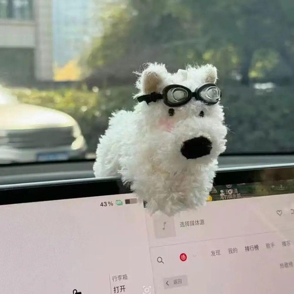 Cute Dog Car Wiper Doll Personalized Car Plush Doll Decoration Creative Gift Car Interior Decoration Accessories