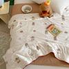 Cartoon Milk Knit Cotton Baby Quilt – Cooling Summer Blanket for Infants