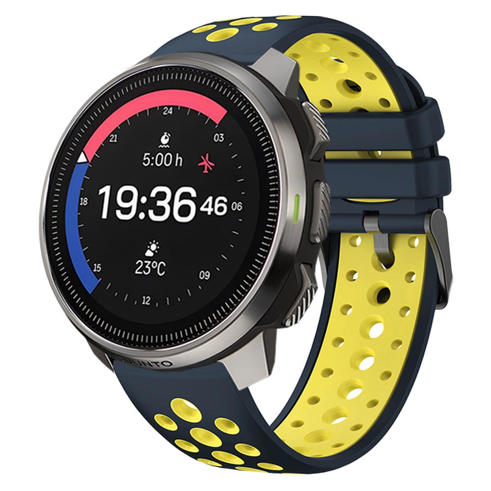 22mm Two-Tone Sports Silicone Strap For Suunto RACE S / Vertical / 5 9 Peak Pro Watch Band For Suunto Ocean Wristband Bracelet