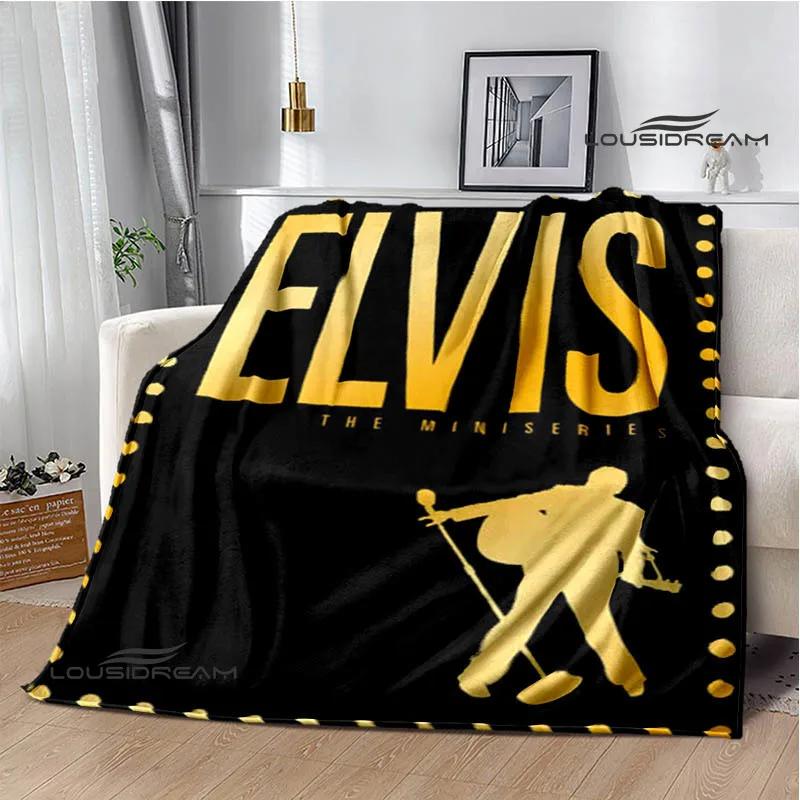 E-Elvis-Presley Retro print deken dekens voor bedden Picknickdekens Flensdeken Zachte en comfortabele deken verjaardagscadeau