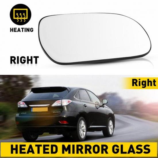 Mirror RH Side Glass Passenger Heated 2004-09 Fit RX330 RX350 Lexus RX400H RX300