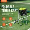 Tennis Ball Hopper Basket Teaching Tennis Ball Cart with Wheels 180 Balls