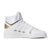 Adidas Originals Drop Step Leather Comfortable Durable High-Top Skate Shoes Kids Sneakers White EF7155